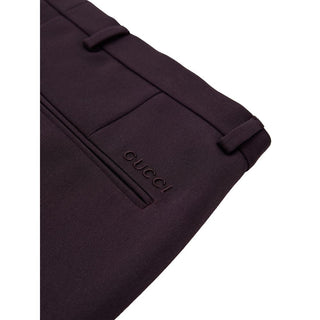 Pantalones de vestir de lana color Burdeos