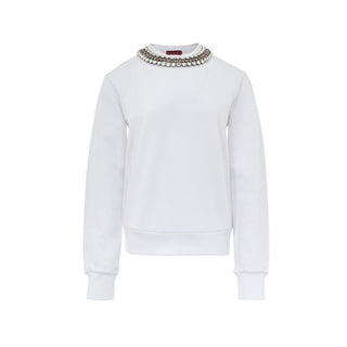 Weißes Baumwoll-Sweatshirt