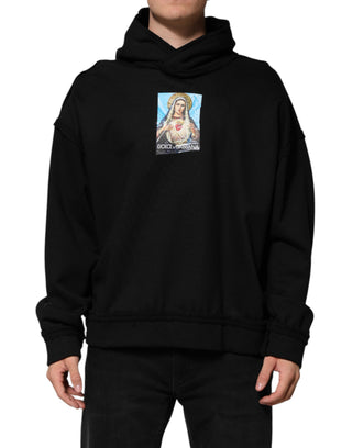 Schwarzer Kapuzenpullover mit Kristallverzierung
