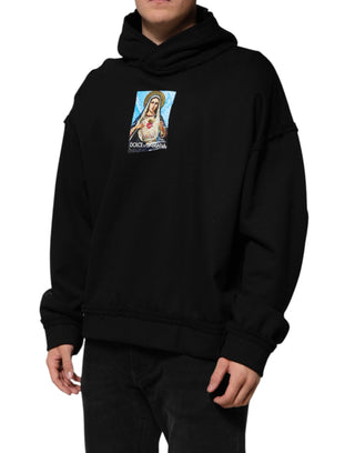 Schwarzer Kapuzenpullover mit Kristallverzierung