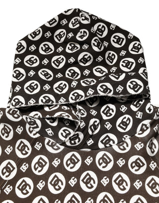 Brauner weißer DG Logo Kapuzenpullover