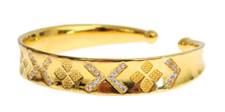 Pulsera de bangle de plata 925 de oro CZ