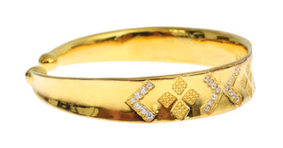 Pulsera de bangle de plata 925 de oro CZ