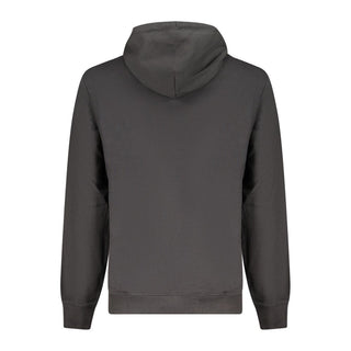Schwarzer Kapuzenpullover aus Baumwolle für Herren