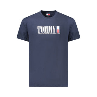 Blue Cotton Men's T-Shirt