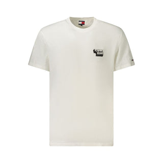 Camiseta blanca de algodón para hombre