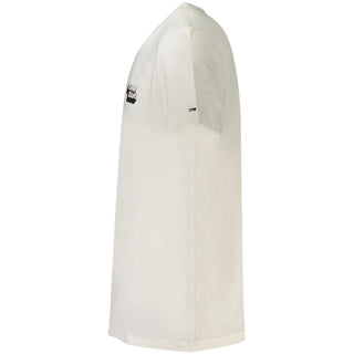 Camiseta blanca de algodón para hombre