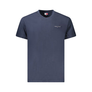 Camiseta de algodón azul para hombre