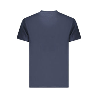 Camiseta de algodón azul para hombre