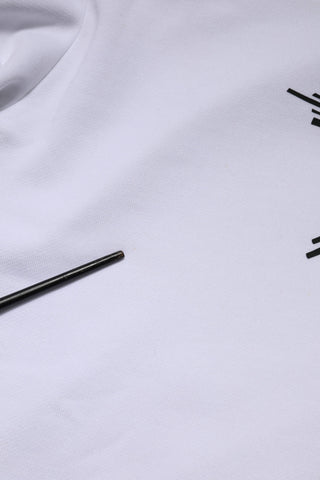 Weißes Kapuzen-Sweatshirt mit Heiligem Herzen