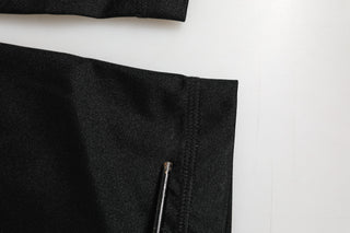 Schwarze Leggings aus Nylon-Stretch