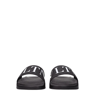 Schwarze Baumwollpantoffeln