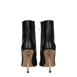 Black Leather Ankle Boots