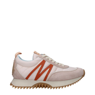 Rosa Stoff klobige Turnschuhe