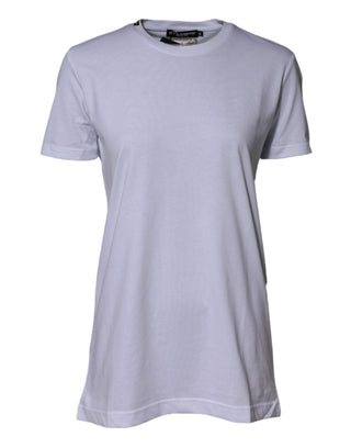 Weißes Baumwoll-Glücks-T-Shirt mit Rundhalsausschnitt 2023