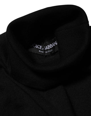 Suéter de cuello alto de cachemira negro