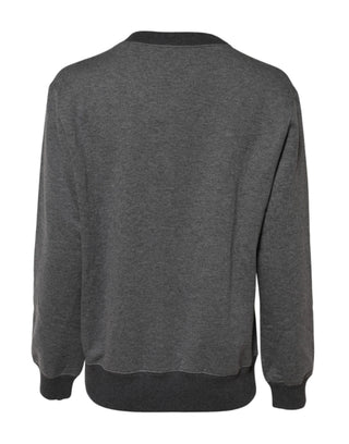 Gray DG Logo Embroidered Pullover Sweater