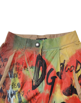 Mehrfarbige High-Waist Cargo-Hose