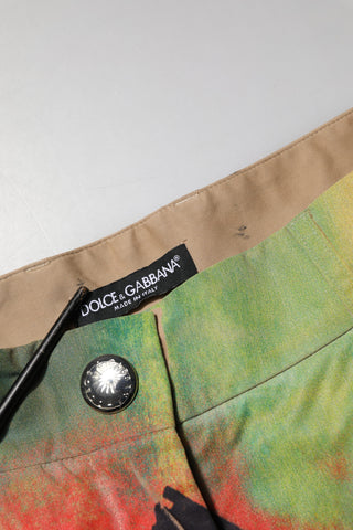 Mehrfarbige High-Waist Cargo-Hose