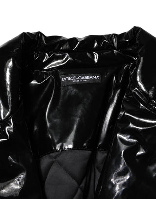 Polyester Schwarz Gesteppte Pufferjacke