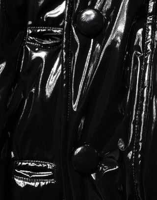 Polyester Schwarz Gesteppte Pufferjacke