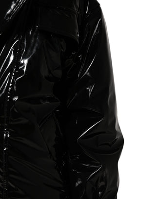 Schwarze gesteppte Steppjacke aus Polyester