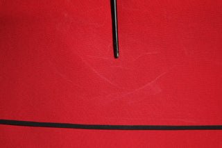 Vestido midi rojo de viscosa elástica con abertura y corte tubo
