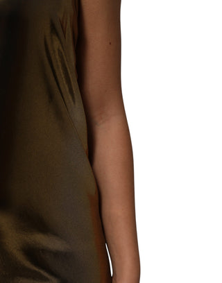 Ärmelloses A-Linien-Minikleid in Metallic-Gold