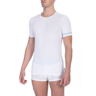 Camiseta blanca de algodón para hombre