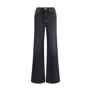 Schwarze Baumwolljeans aus Denim
