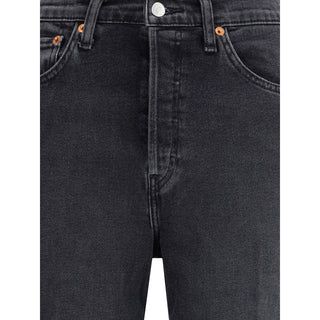 Schwarze Baumwolljeans aus Denim