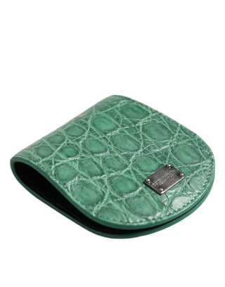 Grüne exotische Leder Münze Kondom Etui Halter Taschen Geldbörse