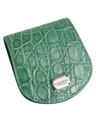 Grüne exotische Leder Münze Kondom Etui Halter Taschen Geldbörse