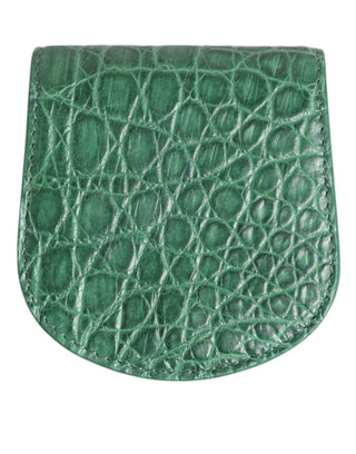 Grüne exotische Leder Münze Kondom Etui Halter Taschen Geldbörse