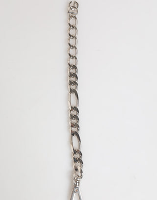 Silberfarbene Messingkette Hummerverschluss DG Logo Armband