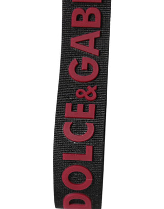 Black Red DG Logo Polyester Silver Men Keychain Keyring
