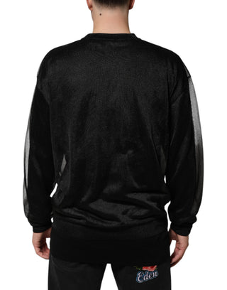 Schwarzer Polyester-Pullover
