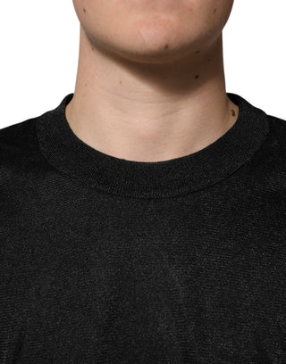 Schwarzer Polyester-Pullover