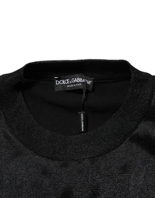 Schwarzer Polyester-Pullover