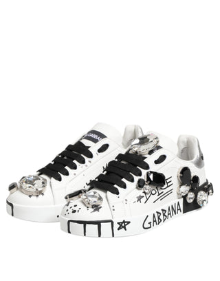 Weiße Portofino Crystal Sneakers Schuhe