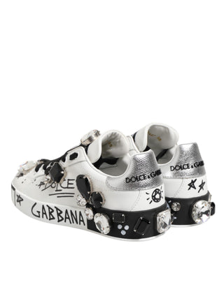 Weiße Portofino Crystal Sneakers Schuhe