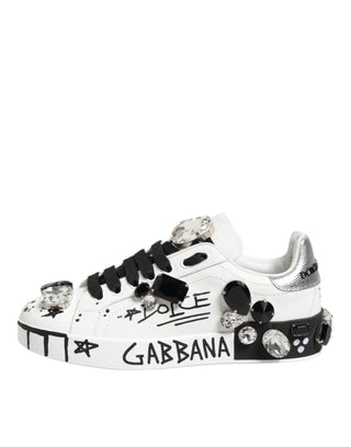 Weiße Portofino Crystal Sneakers Schuhe