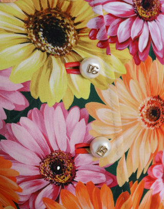 Chaqueta multicolor con estampado floral de margaritas fantasía