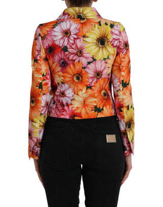 Chaqueta multicolor con estampado floral de margaritas fantasía