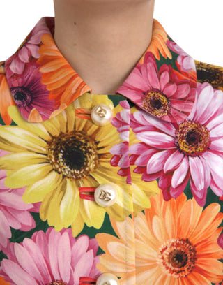 Chaqueta multicolor con estampado floral de margaritas fantasía
