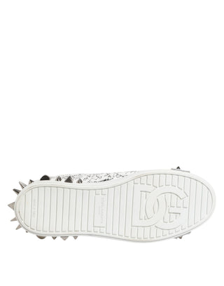 Zapatillas para hombre Portofino blancas con tachuelas