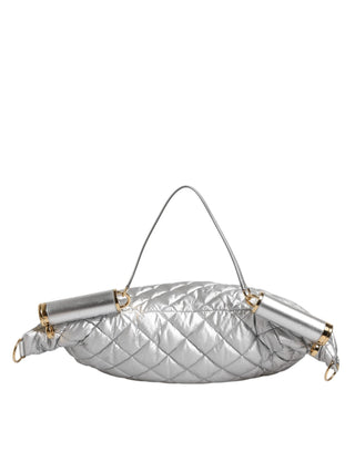 Bolso bandolera acolchado plateado SICILY
