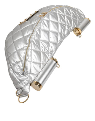 Bolso bandolera acolchado plateado SICILY