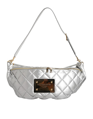 Bolso bandolera acolchado plateado SICILY