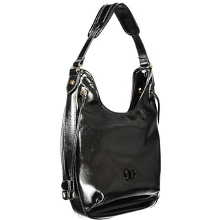 Bolso Hobo para mujer de poliuretano negro